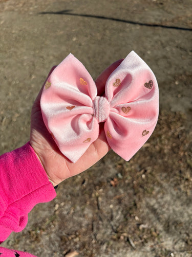 Light pink heart velvet