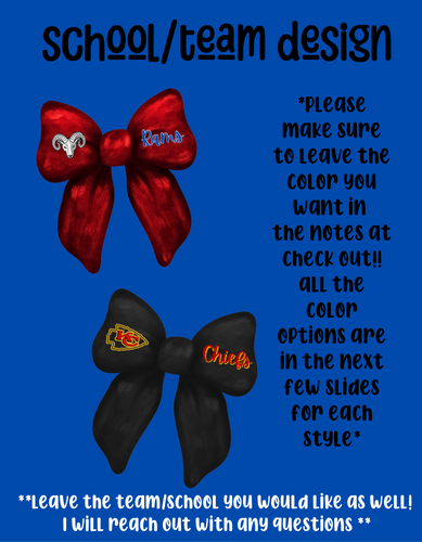 School/team bow tee
