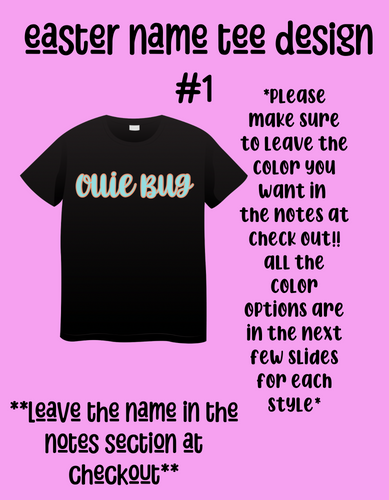 Easter name tee design #1