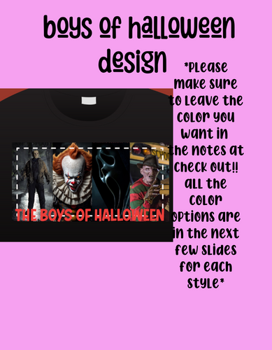 Boys of Halloween tee design