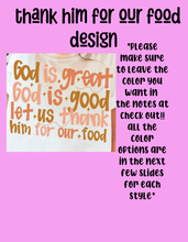 Load image into Gallery viewer, Thank him for our food design