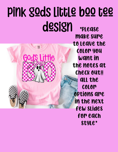 Pink gods little boo design