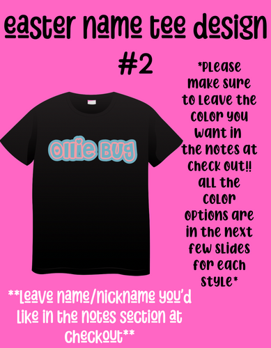 Easter name tee design #2