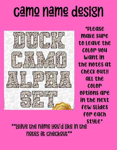 Camo name design