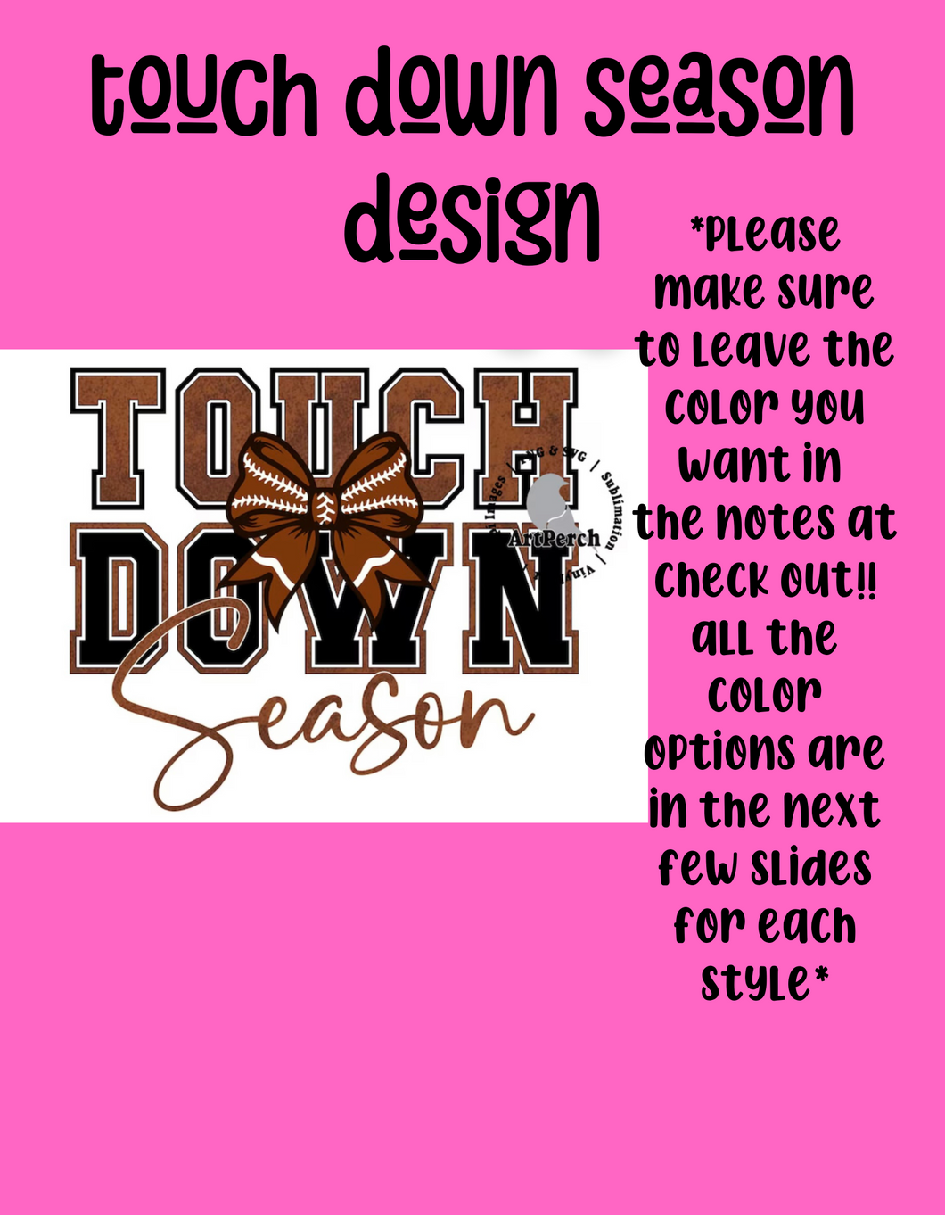 Touch down season tee design