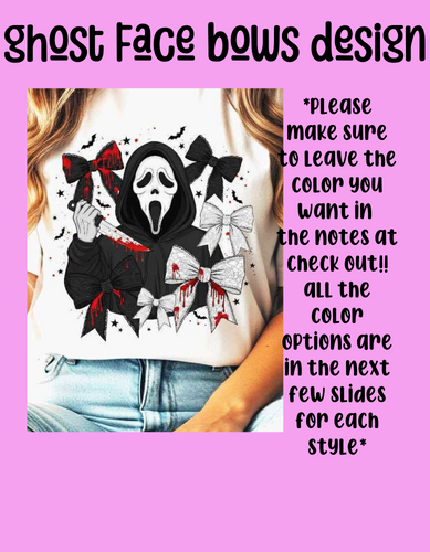Ghost face bows design