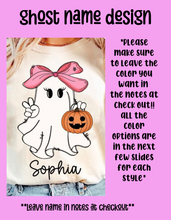 Load image into Gallery viewer, Ghost name tee design