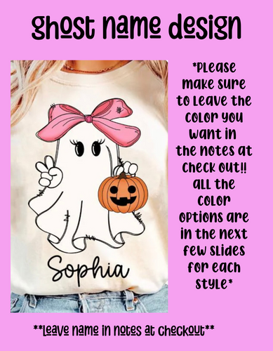 Ghost name tee design