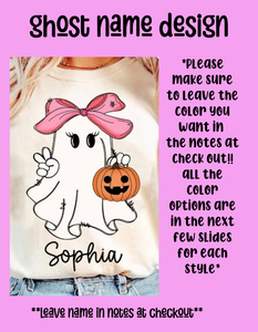 Ghost name tee design