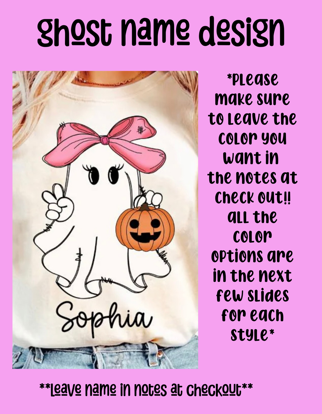Ghost name tee design