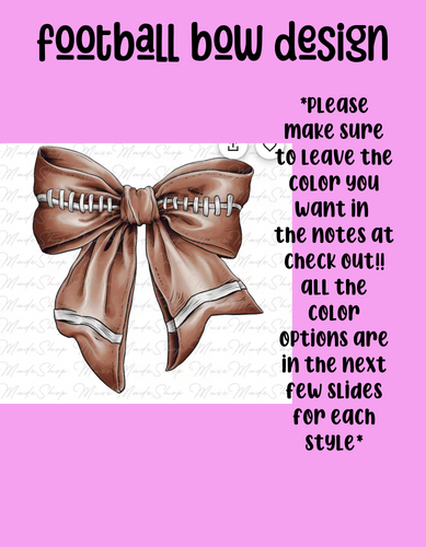 Football bow design
