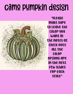 Camo pumpkin design