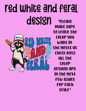 Load image into Gallery viewer, Red white and feral  design