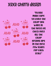 Load image into Gallery viewer, Xoxo cherry tee design