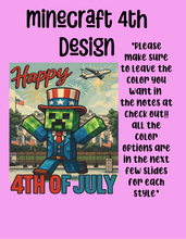 Load image into Gallery viewer, Minecraft 4th design