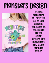 Load image into Gallery viewer, Monsters design
