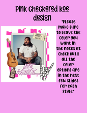 Load image into Gallery viewer, Pink checkered koe design
