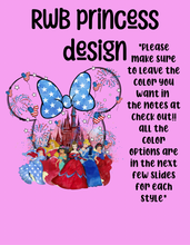 Load image into Gallery viewer, RWB princess design