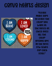 Load image into Gallery viewer, Convo hearts design