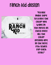 Load image into Gallery viewer, Ranch kid tee design