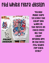 Load image into Gallery viewer, Red white and retro design