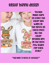 Load image into Gallery viewer, Easter bunny name tee design
