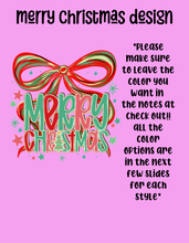 Load image into Gallery viewer, Merry Christmas design