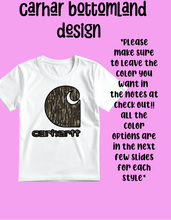 Load image into Gallery viewer, Carhar bottomland tee design