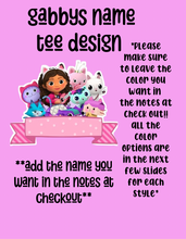 Load image into Gallery viewer, Gabbys name tee design