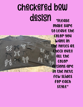 Load image into Gallery viewer, Checkered bow design