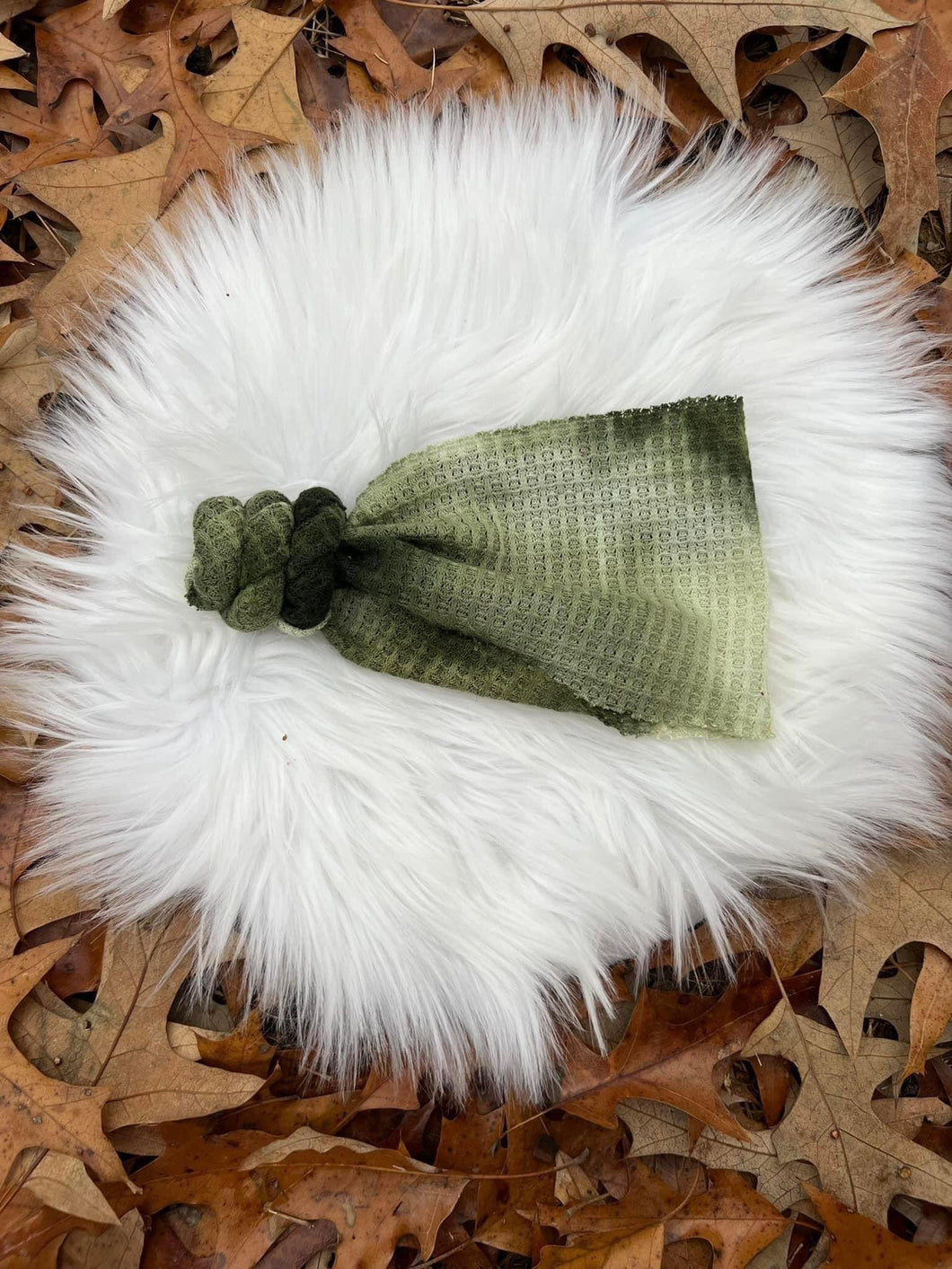 Green tie dye waffle