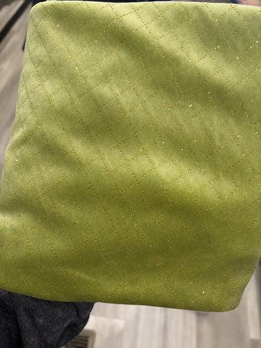 Lime diamond velvet