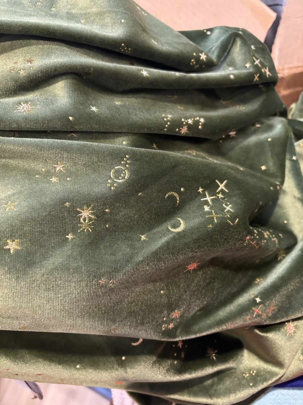 Olive galaxy velvet