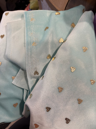 Baby blue heart velvet