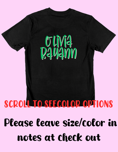St pattys name tee #2 (matches name bow)