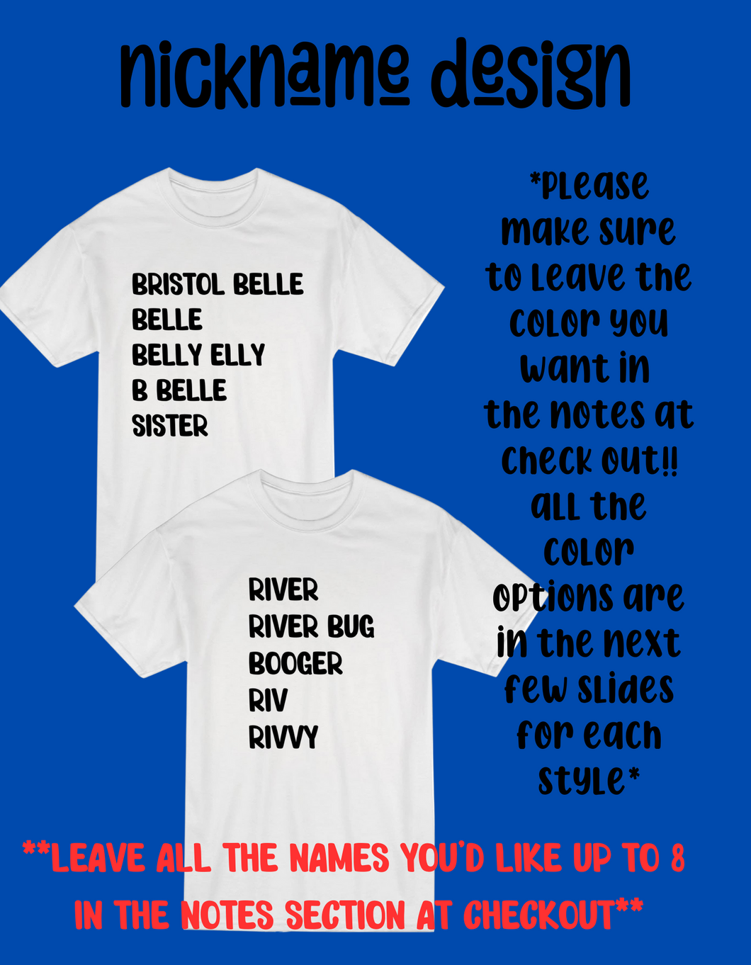 Nickname tee
