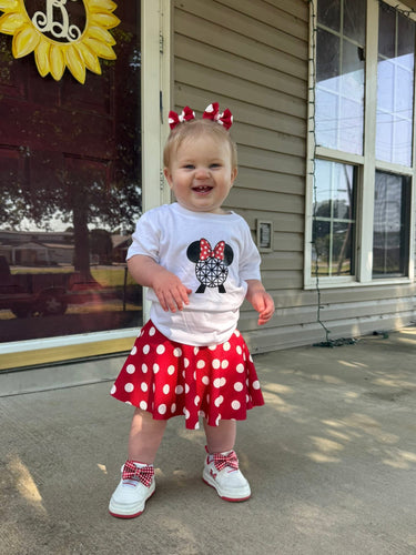 Red/white polka dots