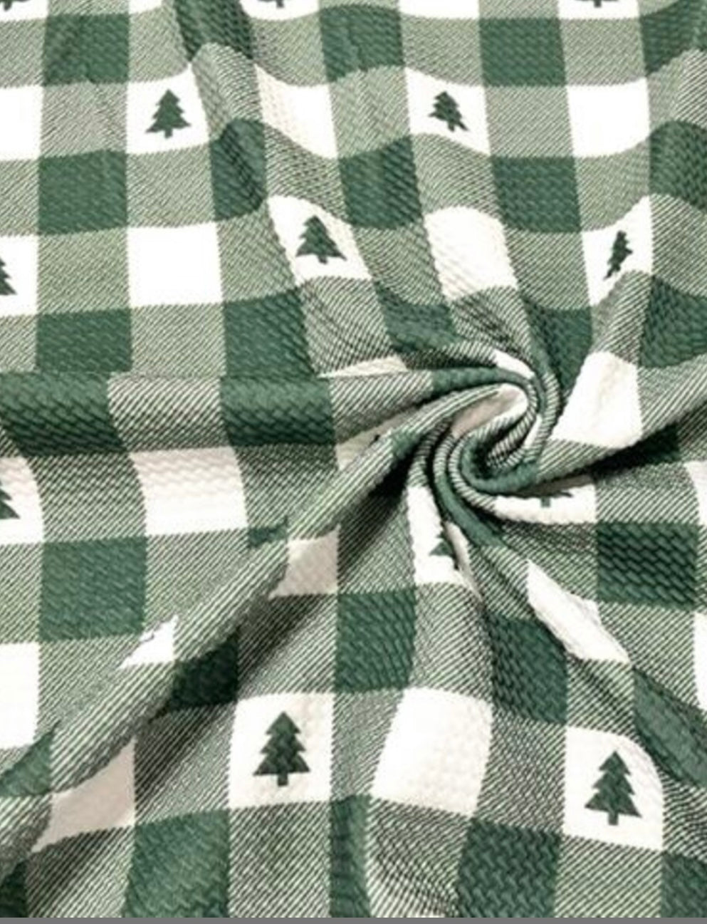 Green christmas tree plaid