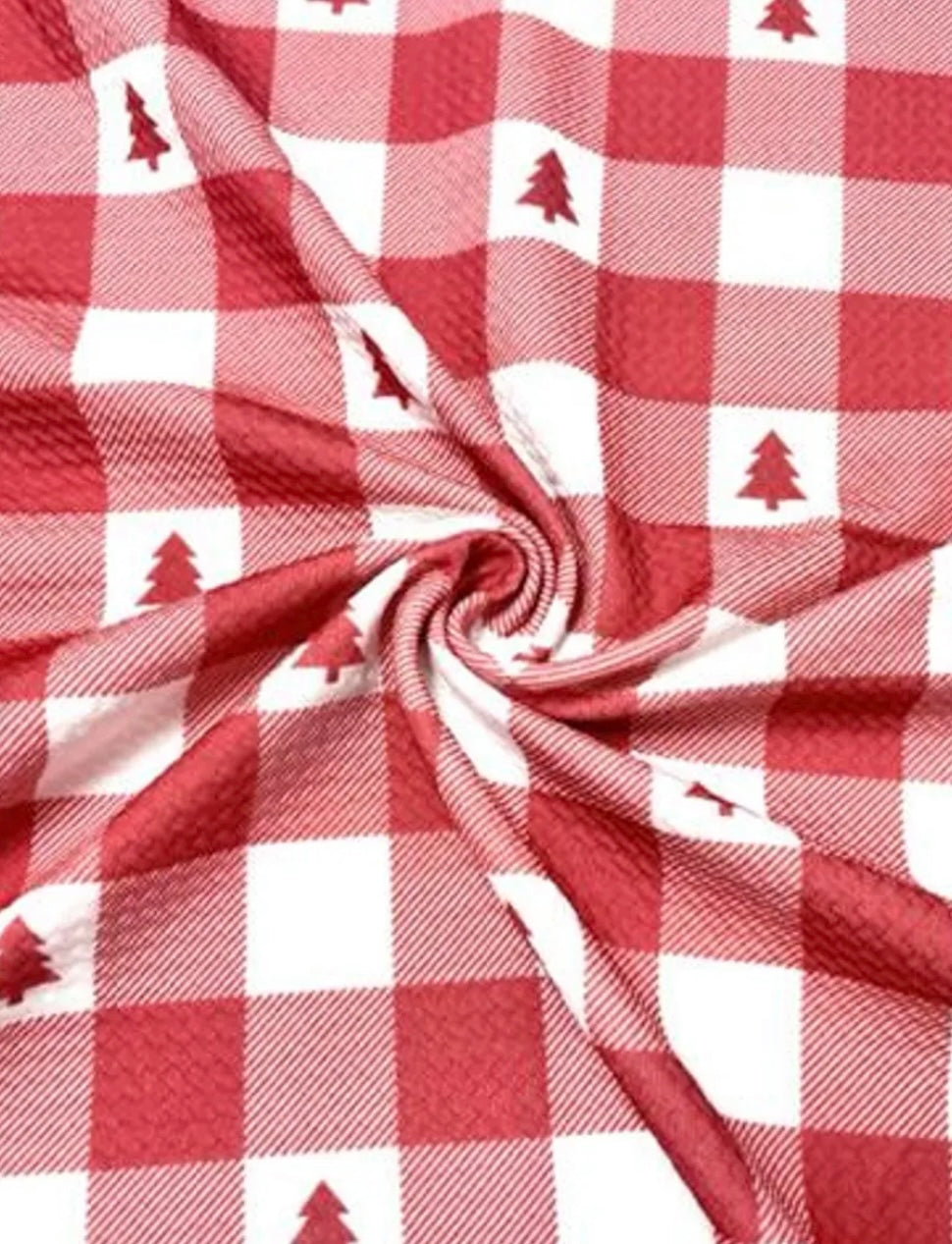 Red Christmas tree plaid