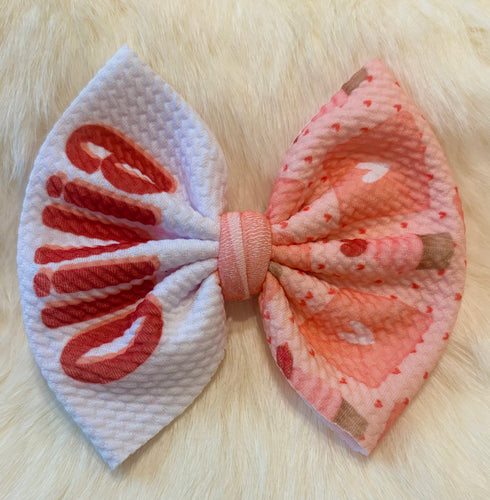 **CUSTOM**valentines&cupcakes name bow
