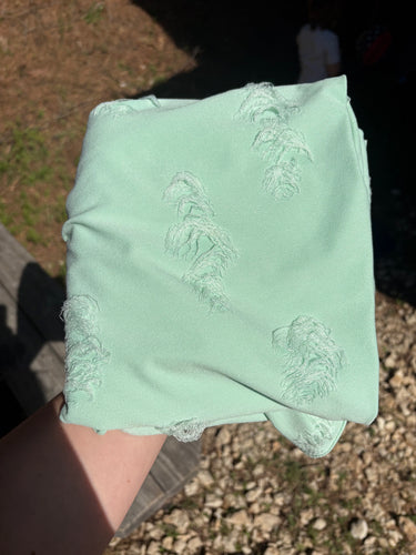 Mint pastel distressed