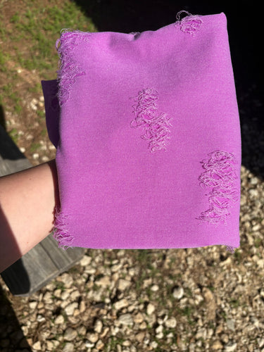 Neon purple distressed