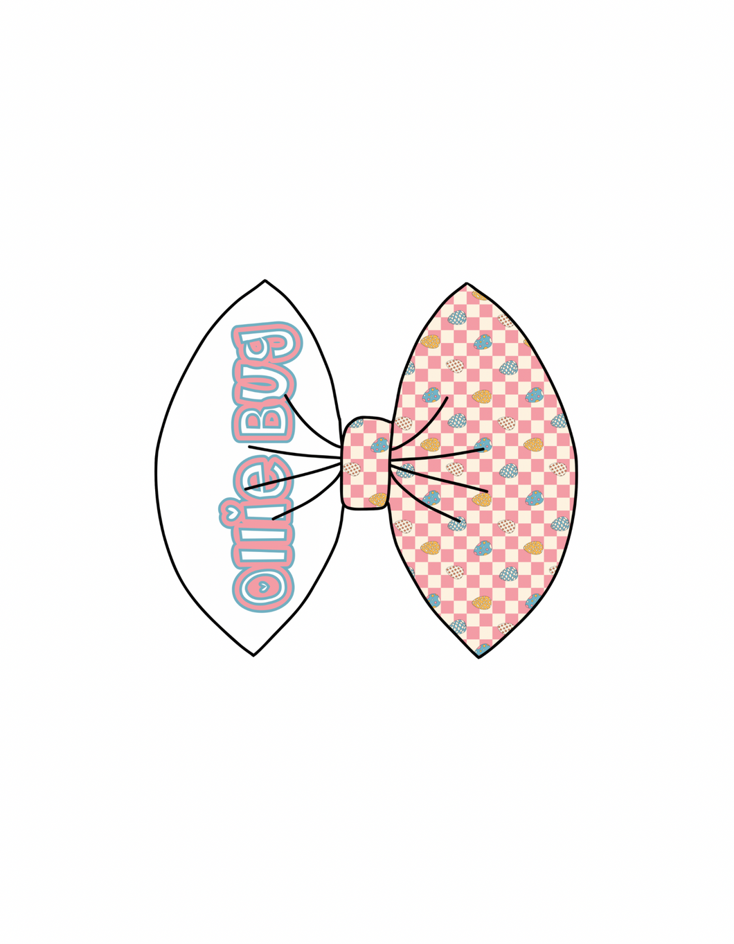 **CUSTOM** easter design #2 name bow