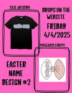 **CUSTOM** easter design #2 name bow