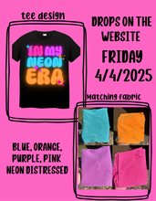 Load image into Gallery viewer, Neon orange distressed