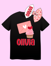 Load image into Gallery viewer, **CUSTOM**valentines&amp;cupcakes name bow